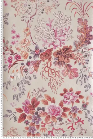 Meilleur Prix Papier peint Coraux Fleurs Kilburn‘s corail nacré - V&A Decorative Papers d‘Initiales Réf. INI-31116601