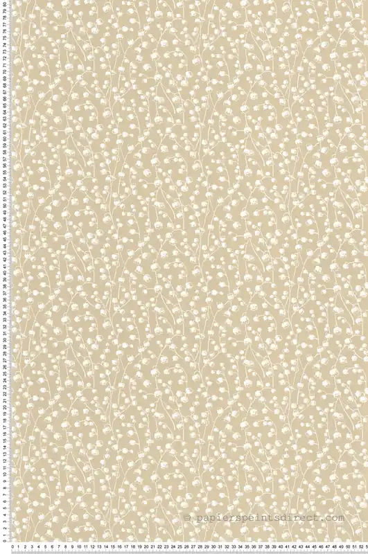 Commander Vite Papier peint Muguet Lily Of The Valley beige - Flower Market de Casadéco Réf. FLOM89241331
