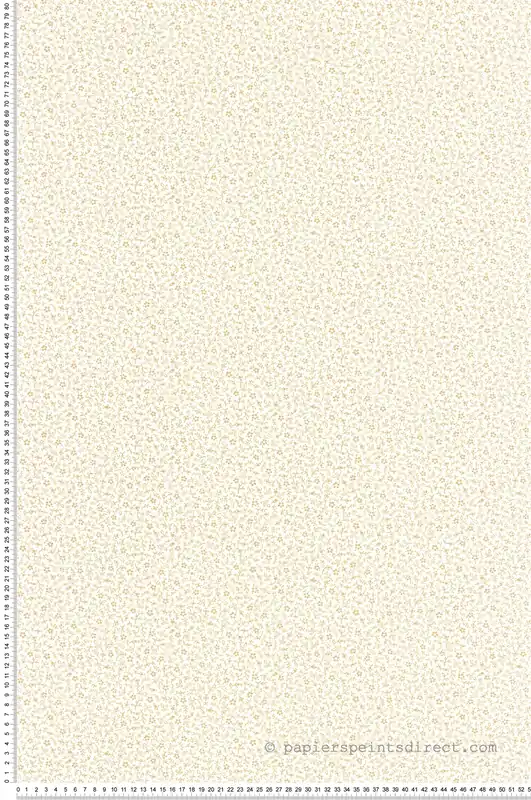 Usine Directe Papier peint Fleuri Myosotis beige blanc - Flower Market de Casadéco Réf. FLOM89231111