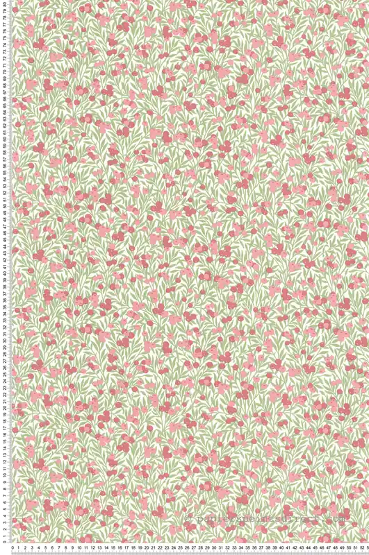 Haute Qualité Papier peint Feuillage Cherry rose - Flower Market de Casadéco Réf. FLOM89224303