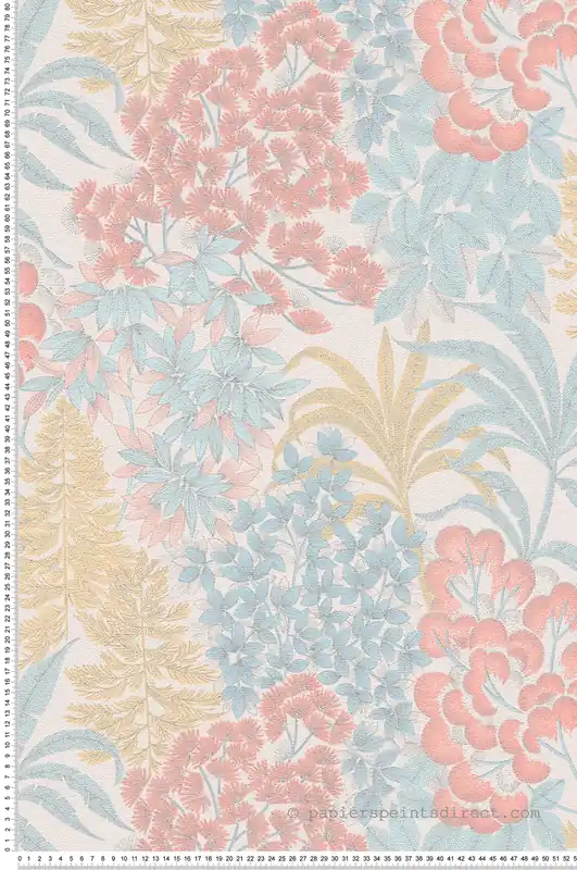 Must-Have Papier peint Végétal Métal Zoé pastel argenté - Metropolitan Stories 3 d‘A.S. Création Réf. AS-391281
