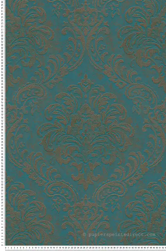 Acheter En Ligne Papier peint Baroque Vienne bleu doré - Metropolitan Stories 3 d‘A.S. Création Réf. AS-391124