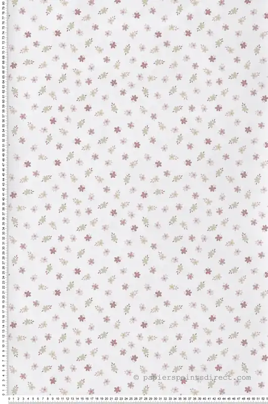 Petit Prix Papier peint Fleurettes rose beige vert - Babyland 2 de Lutèce Réf. LTC-14844