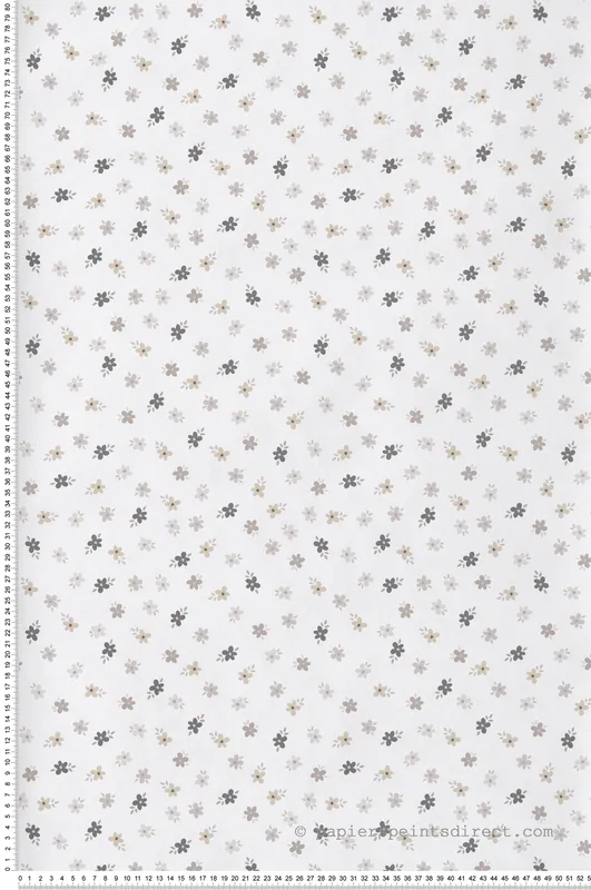 Papier peint Fleurettes gris beige grège - Babyland 2 de Lutèce Réf. LTC-14842 Produit De Marque