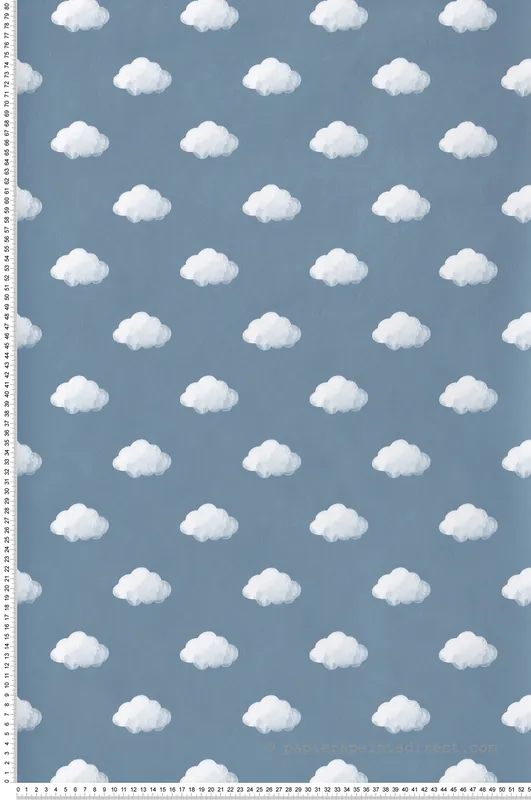 Usine Directe Papier peint Enfantin Nuages bleu horizon - Babyland 2 de Lutèce Réf. LTC-14833