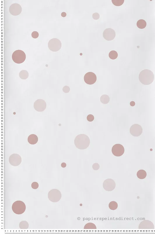 Paiement Sécurisé Papier peint Big Pois rose blanc nacré - Babyland 2 de Lutèce Réf. LTC-14824