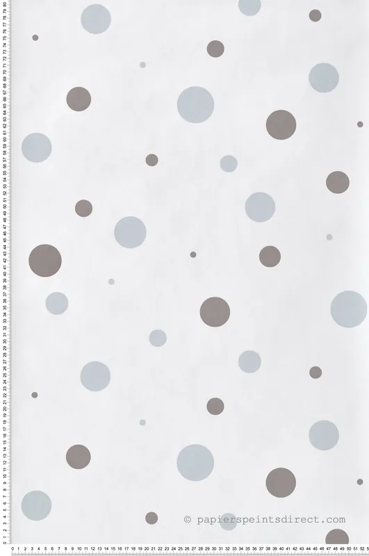 Nouvel Arrivage Papier peint Big Pois bleu gris blanc - Babyland 2 de Lutèce Réf. LTC-14823