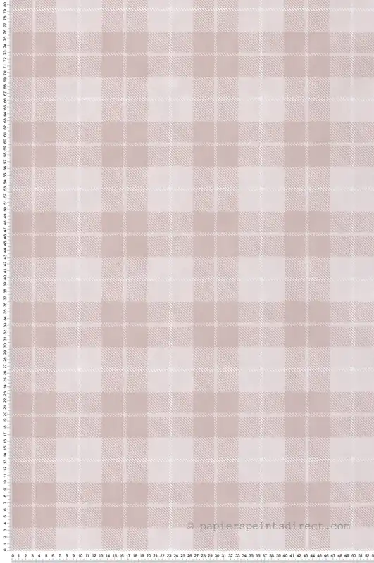 Bon Plan Papier peint Tartan rose blanc - Babyland 2 de Lutèce Réf. LTC-14874