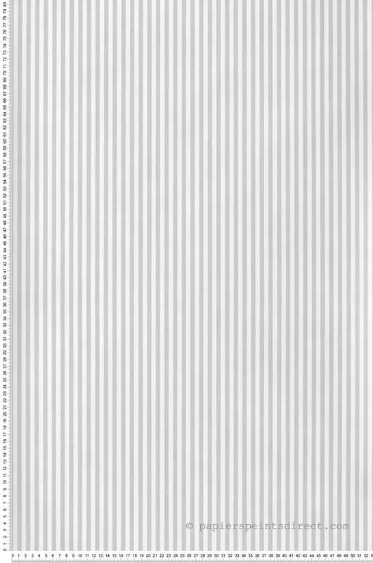 Papier peint Rayures gris blanc - Babyland 2 de Lutèce Réf. LTC-14869 Vente Flash