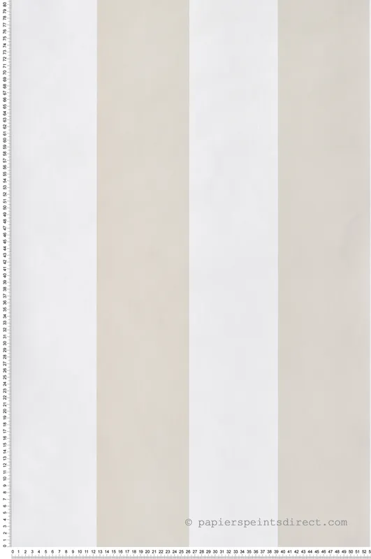Papier peint Big Rayure beige blanc - Babyland 2 de Lutèce Réf. LTC-14858 Authentique