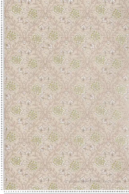 Certifié Papier peint Médaillon Baroque Tinkerbell beige rosé - Demeures de Montecolino Réf. MC-650521