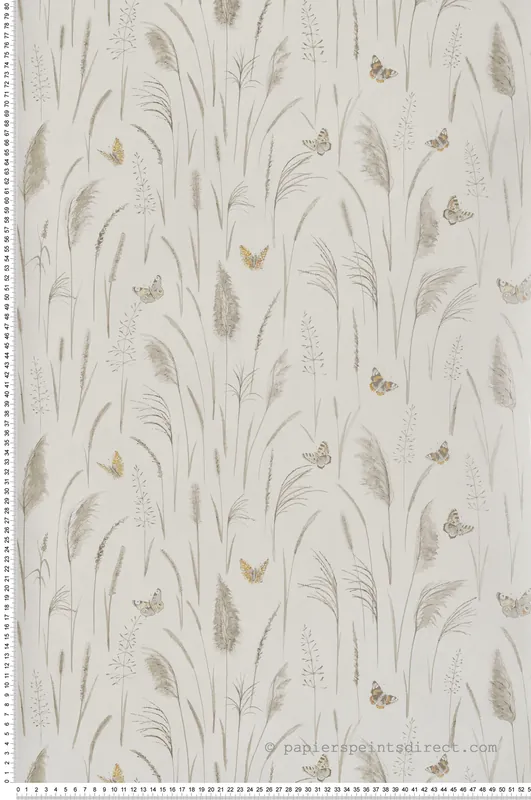 Papier peint Papillon Enchanté beige métallisé - Demeures de Montecolino Réf. MC-650417 Vente Directe