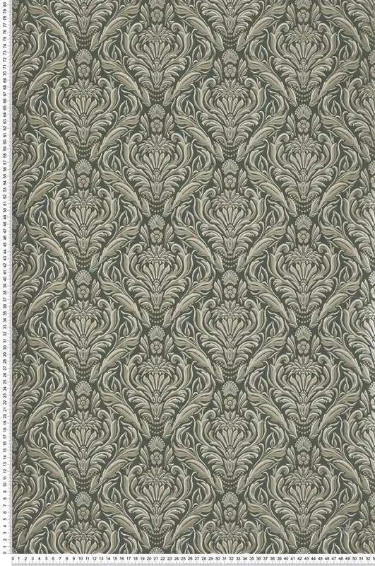 Commande En Gros Papier peint Baroque Royal Médaillon vert foncé - Demeures de Montecolino Réf. MC-650106