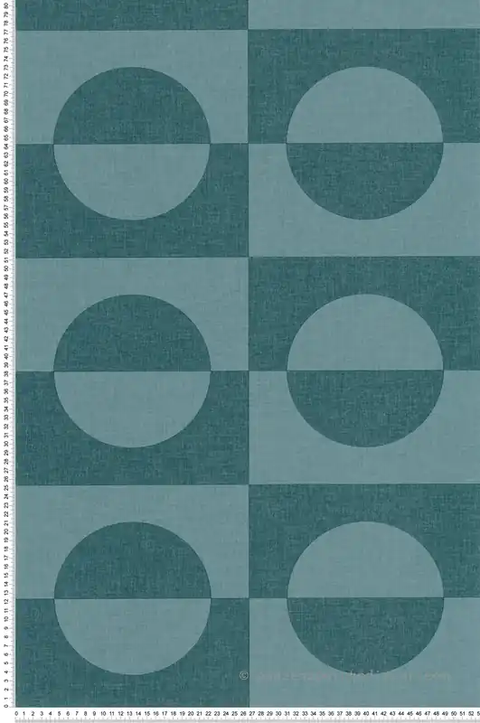 Commander Vite Papier peint Géométrique Vintage Etendu bleu canard - XXL de Casélio Réf. XXL104576000
