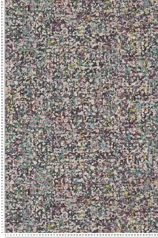 Papier peint Fleurette Aquarelle vert aubergine - Picto de Lutèce Réf. LTC-PIC333 Meilleur Choix