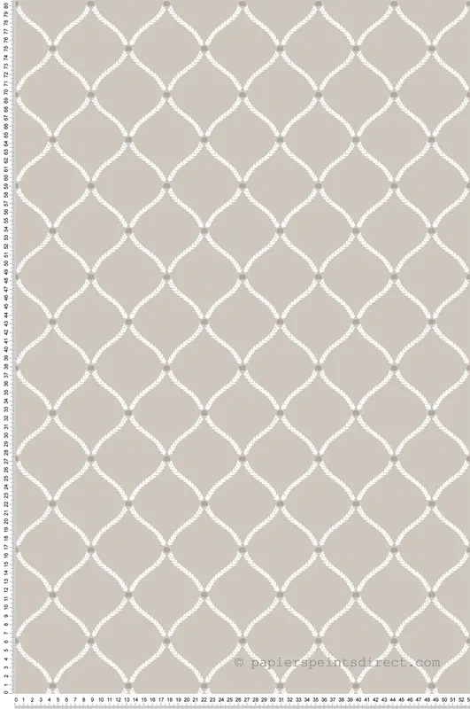 Promotion Papier peint Feuille Géométrique gris blanc - My Little Cottage de Montecolino Réf. MC-M12359