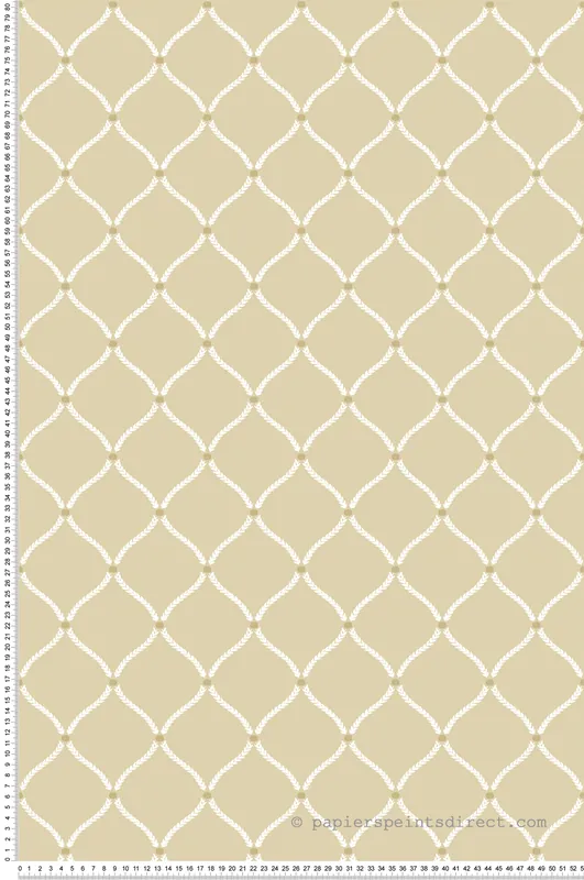 Papier peint Feuille Géométrique beige blanc - My Little Cottage de Montecolino Réf. MC-M12358 Pas Cher
