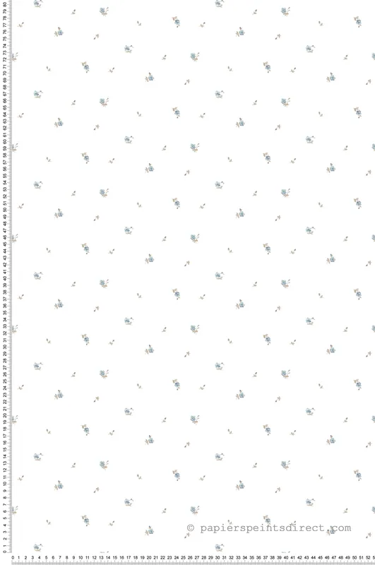 Réduction Papier peint Mini Fleur Liberty bleu blanc - My Little Cottage de Montecolino Réf. MC-M12343