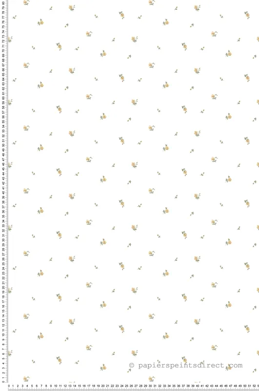 Papier peint Mini Fleur Liberty jaune blanc - My Little Cottage de Montecolino Réf. MC-M12342 Réduction