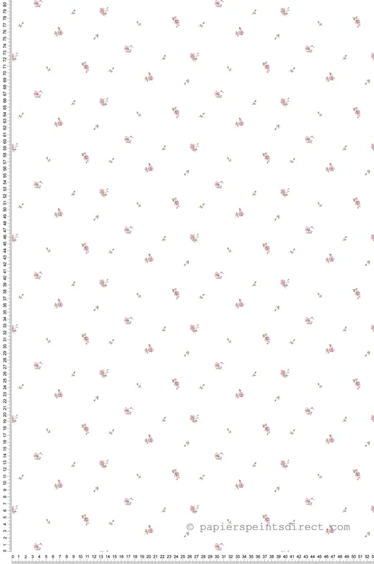 Papier peint Mini Fleur Liberty rose blanc - My Little Cottage de Montecolino Réf. MC-M12341 Achat Immédiat