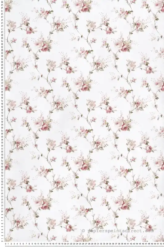Papier peint Rose Fleur rose - My Little Cottage de Montecolino Réf. MC-M12318 Promotion Saisonnière