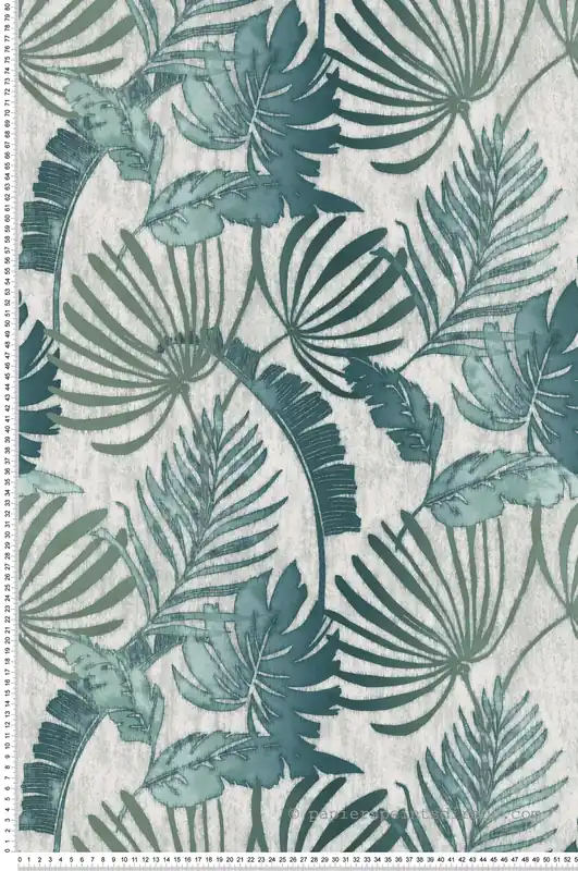 Papier peint Feuille Exotique vert gris - Séjours & Chambres de Lutèce Réf. LTC-133291404 Offre Du Jour