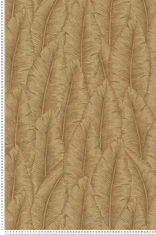 Papier peint Feuillage Jungle beige - Santal de Montecolino Réf. MC-CU3205 Affaire À Saisir