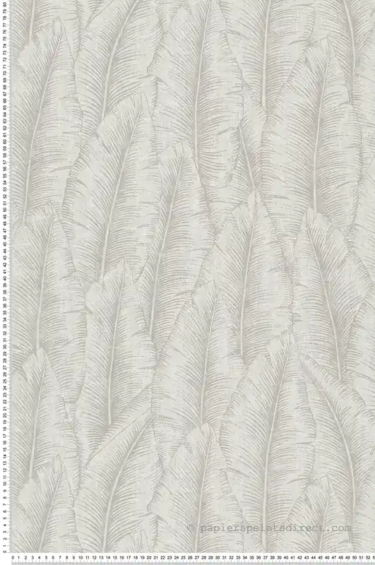 Papier peint Feuillage Jungle gris clair - Santal de Montecolino Réf. MC-CU3204 Commander Maintenant