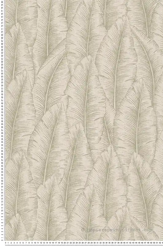 Papier peint Feuillage Jungle beige kaki - Santal de Montecolino Réf. MC-CU3203 Marque