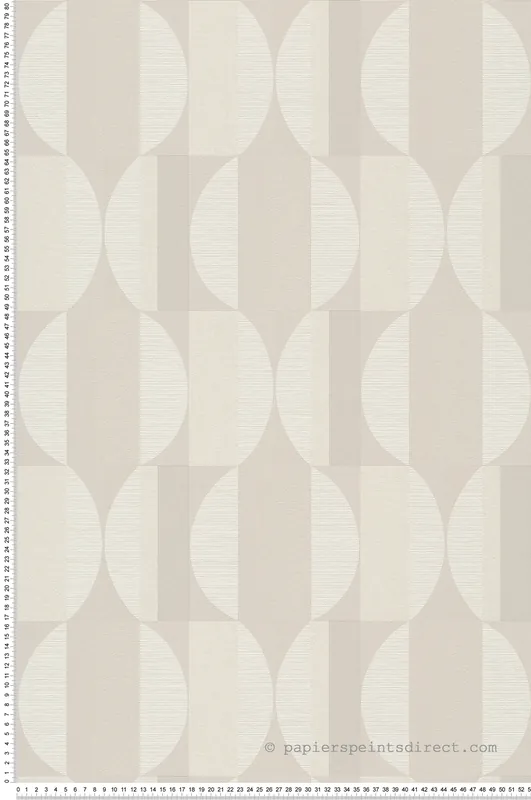 Papier peint Géométrique Vintage grège blanc cassé métallisé - Santal de Montecolino Réf. MC-CU3101 Achetez Aujourd'hui