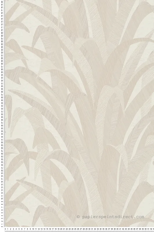 Papier peint Herbe Feuillage beige clair métallisé - Santal de Montecolino Réf. MC-CU3001 Offre Limitée