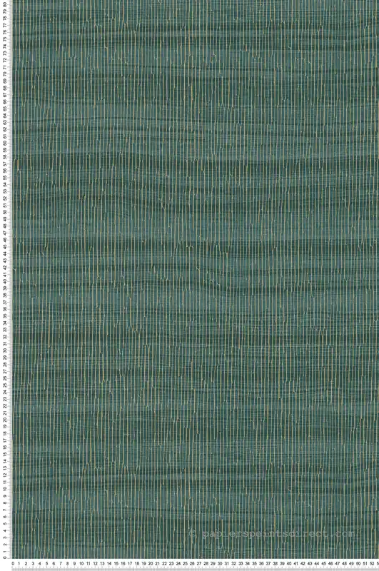 Papier peint Faux Uni Végétal vert foncé doré - Santal de Montecolino Réf. MC-CU1007 Offre Exclusive