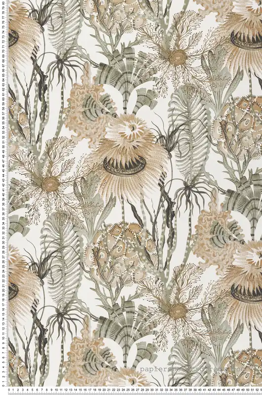 Prix Choc Papier peint Fonds Marins beige kaki - Cuisines & Bains de Lutèce Réf. LTC-51231507