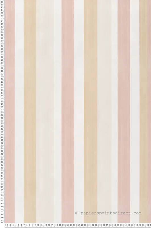 Nouveauté Papier peint Rayure Coup de Pinceau rose beige - Cuisines & Bains de Lutèce Réf. LTC-51231103