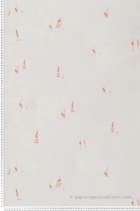 Papier peint Mini Planche à Voile gris orange - Cuisines & Bains de Lutèce Réf. LTC-51231009 Super Prix