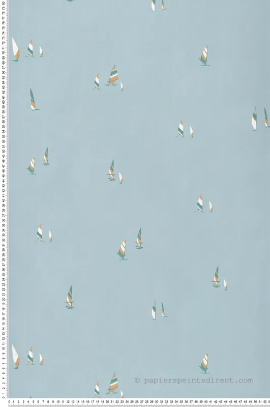 Commande En Gros Papier peint Mini Planche à Voile bleu ciel - Cuisines & Bains de Lutèce Réf. LTC-51231001