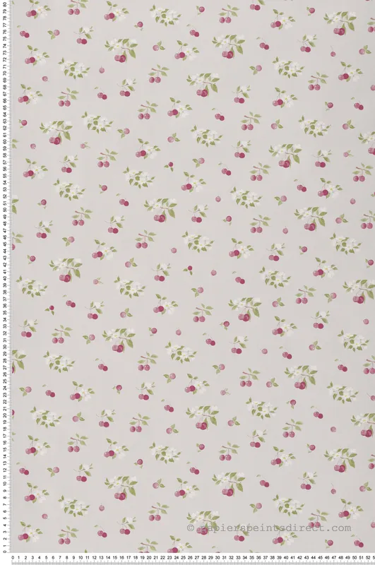 Prix Choc Papier peint Liberty Cerise violet vert gris - Cuisines & Bains de Lutèce Réf. LTC-51230909