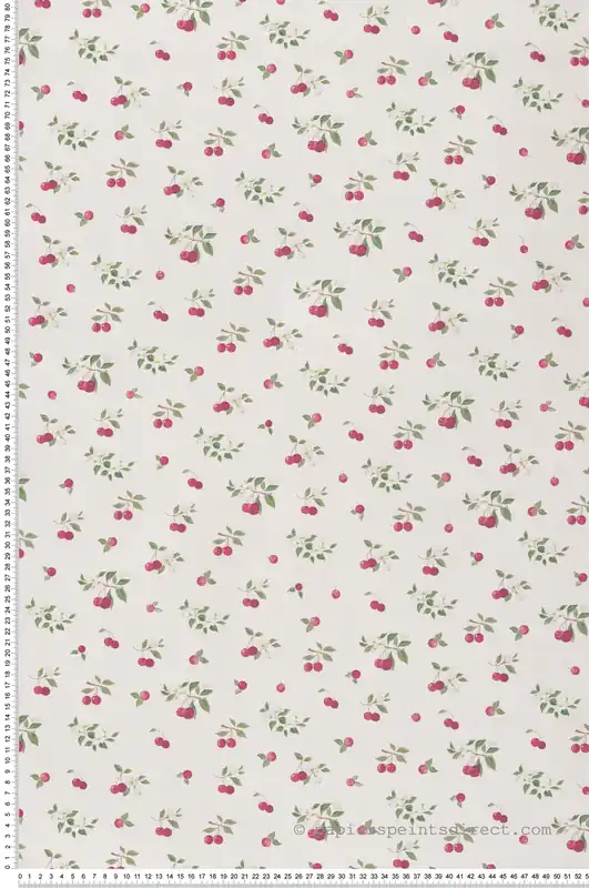 Usine Directe Papier peint Liberty Cerise rose vert - Cuisines & Bains de Lutèce Réf. LTC-51230907