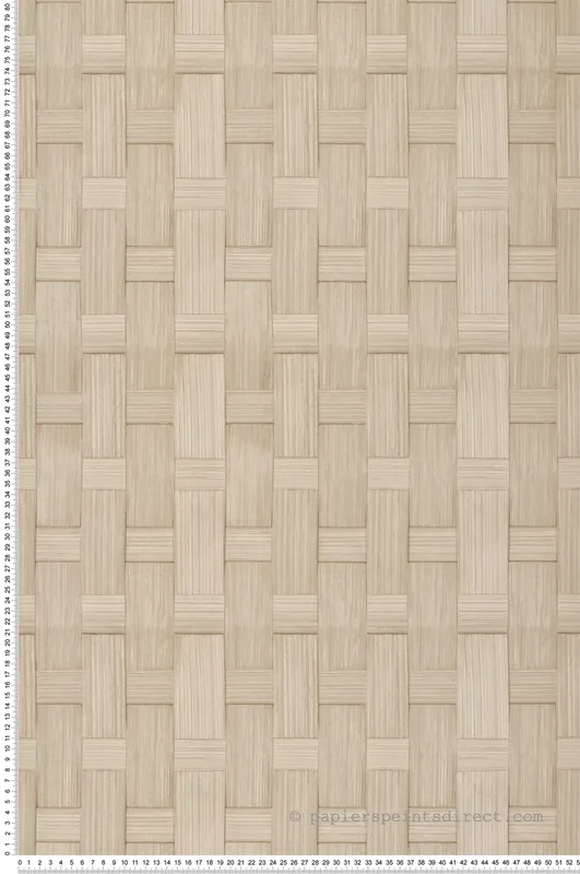 Produit De Marque Papier peint Tressage de Bois beige - Cuisines & Bains de Lutèce Réf. LTC-51230617