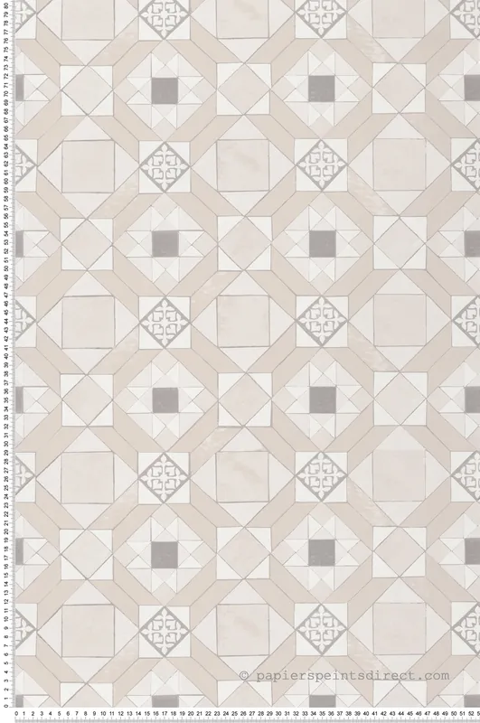 Papier peint Faïence Cabochon beige - Cuisines & Bains de Lutèce Réf. LTC-51230307 Super Prix