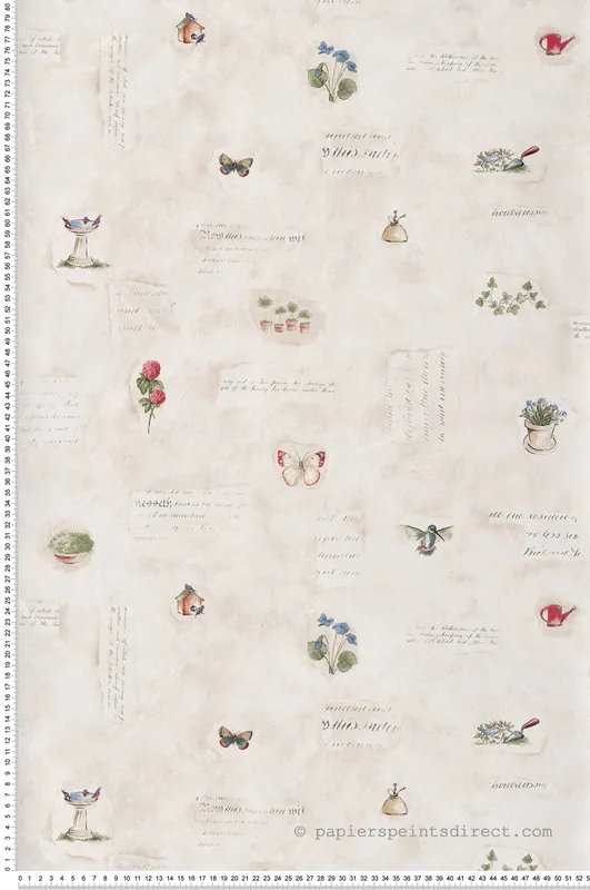 Dernière Chance Papier peint Cuisine Vintage beige - Cuisines & Bains de Lutèce Réf. LTC-13515180