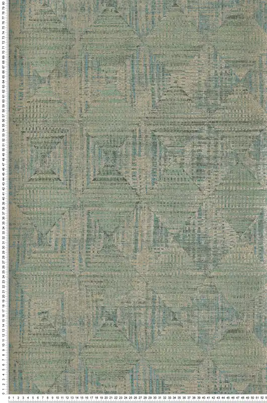 Papier peint Tissage Ethnique vert mordoré - Ornata de Montecolino Réf. MC-65348 Commande En Gros