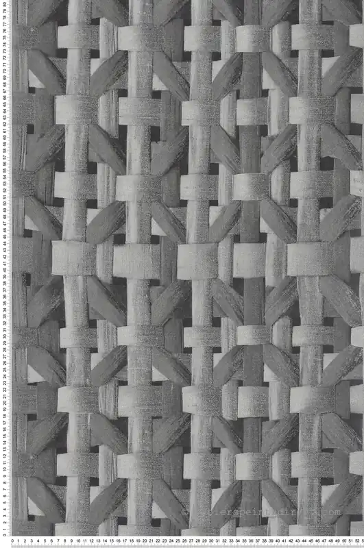 Satisfait Ou Remboursé Papier peint Claustra Bois anthracite argenté - Ornata de Montecolino Réf. MC-65340