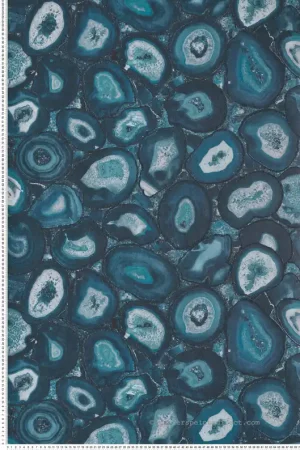 Remise Papier peint Pierre Précieuse Billes de Verre bleu rose pâle - Ornata de Montecolino Réf. MC-51219