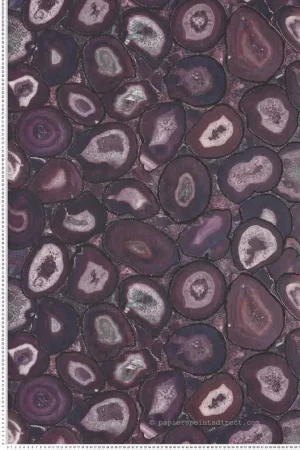 Papier peint Pierre Précieuse Billes de Verre violet prune - Ornata de Montecolino Réf. MC-51217 Promotion