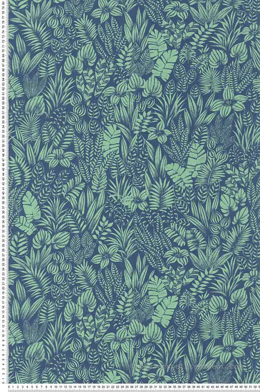 Haute Qualité Papier peint Jungle Napa Valley indigo menthe - California de Casadéco Réf. CALF88826767