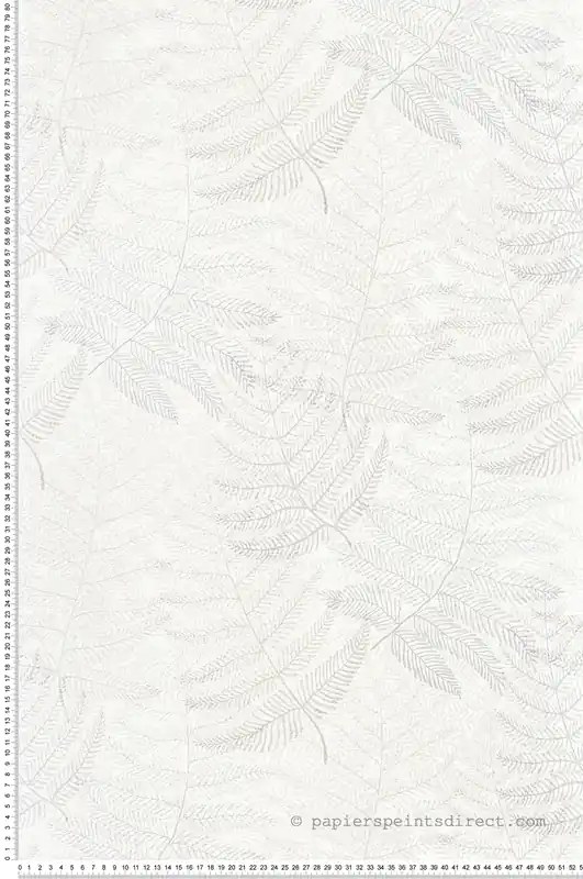 Dernière Chance Papier peint Fougère Yosemite blanc coton - California de Casadéco Réf. CALF88810101