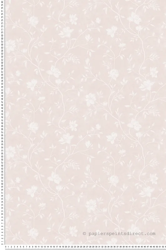 Meilleur Prix Papier peint Vintage Magnolia Fleuri rose poudré - Romance de Lutèce Réf. LTC-19074