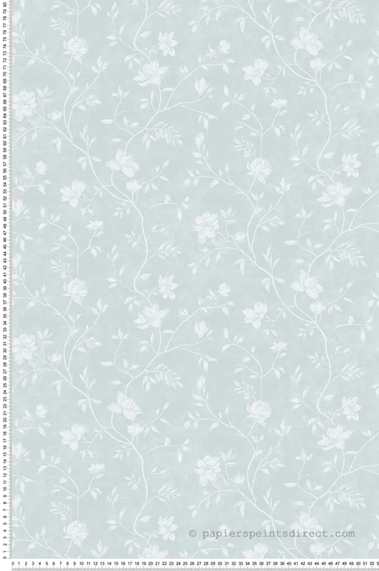 Commande En Gros Papier peint Vintage Magnolia Fleuri bleu - Romance de Lutèce Réf. LTC-19071