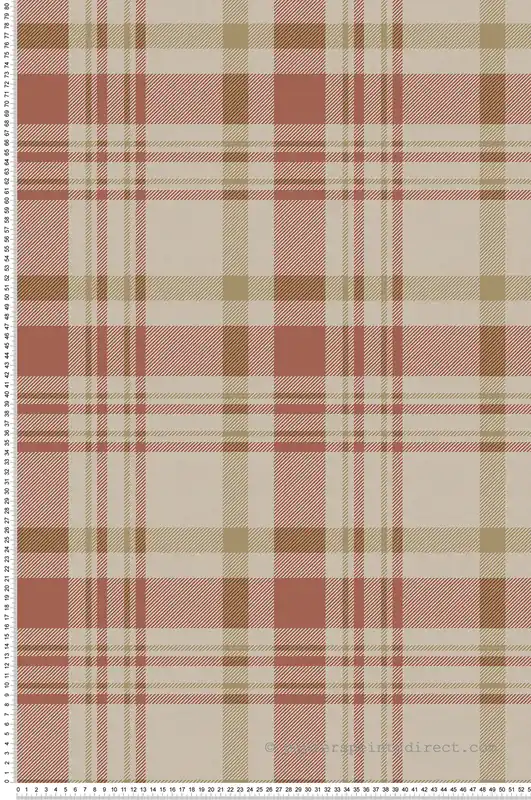 Papier peint Plaid Carreaux Ecossais tomette - Romance de Lutèce Réf. LTC-19064 Commander Maintenant